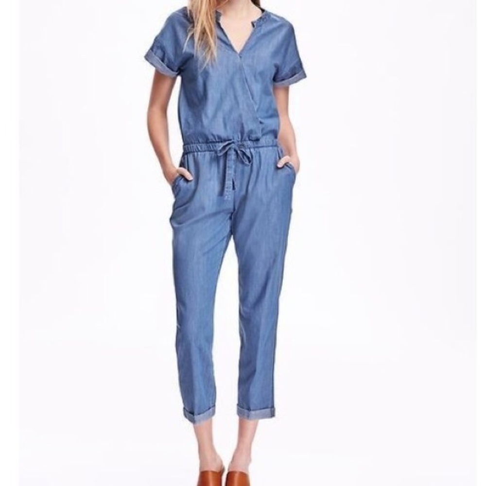 Old Navy Chambray Denim Jumpsuit